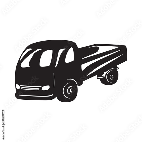 pick up car silhouette design. shipping business transportation.