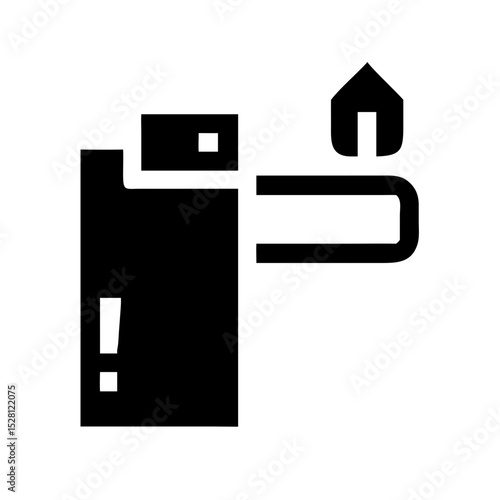 Abstract black and white icon of house transfer or relocation
