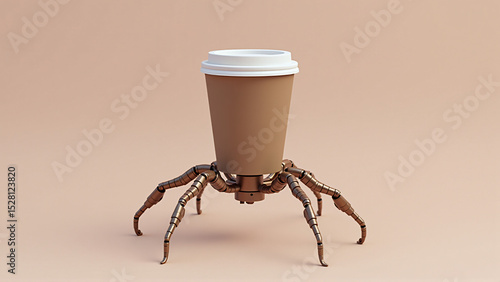 Simple Coffee Cup on Table: A Relaxing Still Life Image