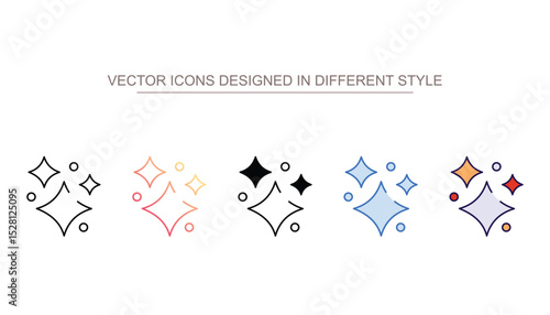 Glitter icon design with white background stock illustration