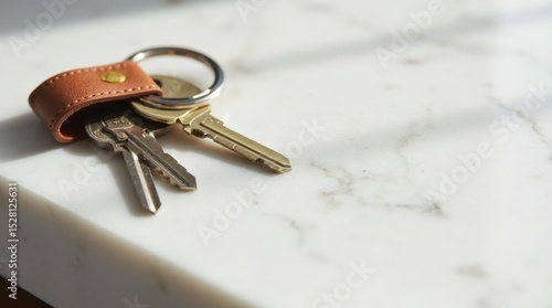 Keychain on Marble Tray
