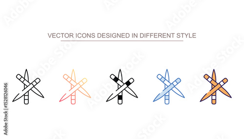Toothpick icon design with white background stock illustration
