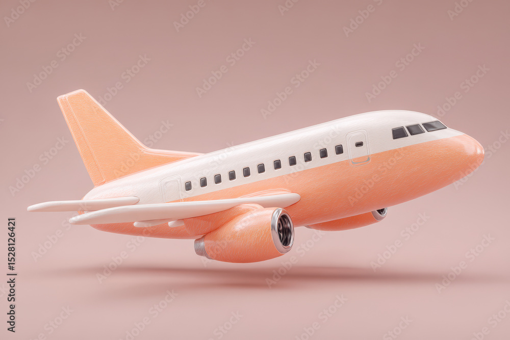 Fototapeta premium d air transport design emphasizing lightweight aerodynamics positioned to left against soft gradient background