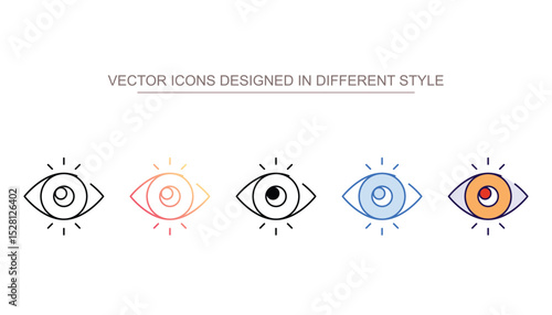 Googly Eyes icon design with white background stock illustration