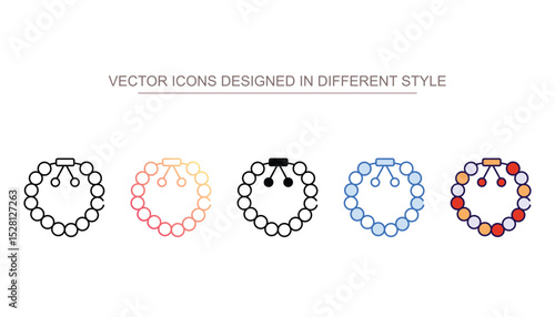 Hand Made Bracelet icon design with white background stock illustration