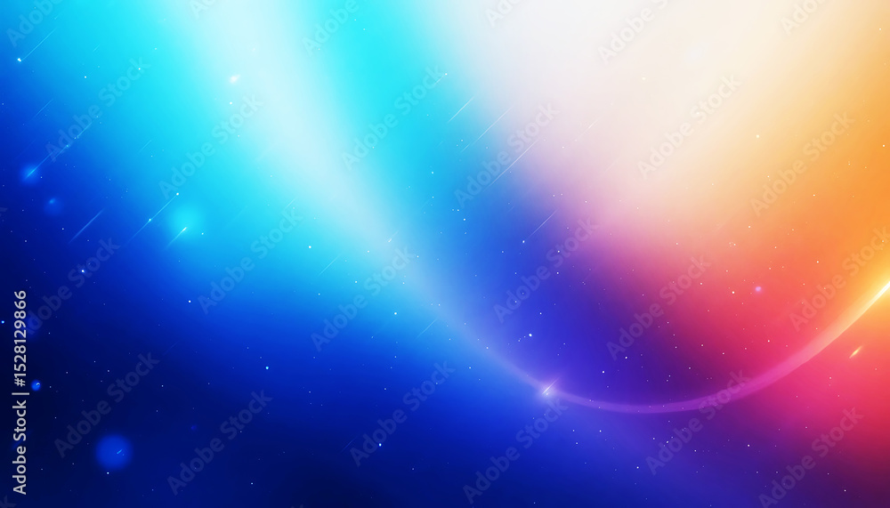 Fototapeta premium Abstract cosmic landscape with vibrant nebulas and shooting stars