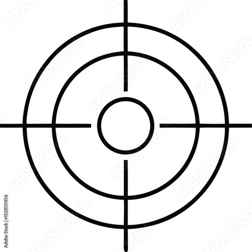 shooting target with bullet holes outline icon. target point icon