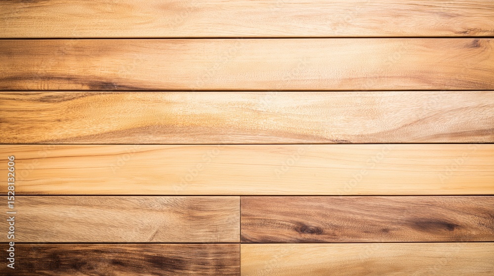 Fototapeta premium Natural Brown Hardwood Flooring: Smooth Texture, Rustic Grain Patterns, Elegant Design for Modern Interiors, Quality Durability, Warm Aesthetic, Perfect for Home Renovations and Decor