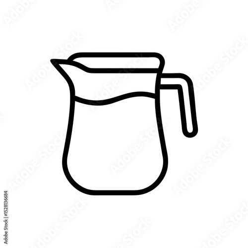 Creamer jug icon. Simple creamer jug illustration for cafe menu design. This creamer jug image is perfect for coffee shop branding and restaurant menu design.