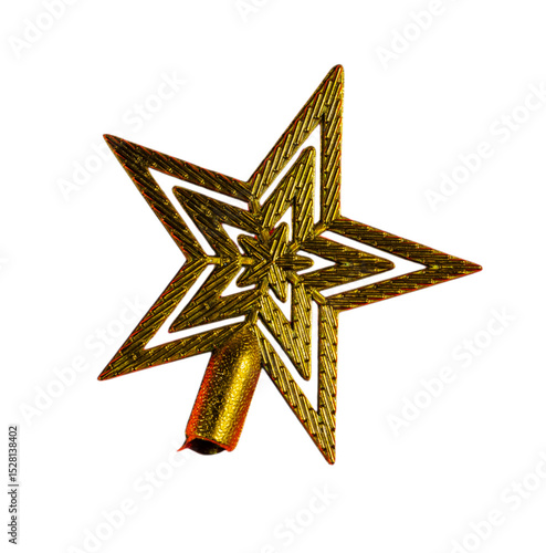 Gold-Colored Christmas Star Png