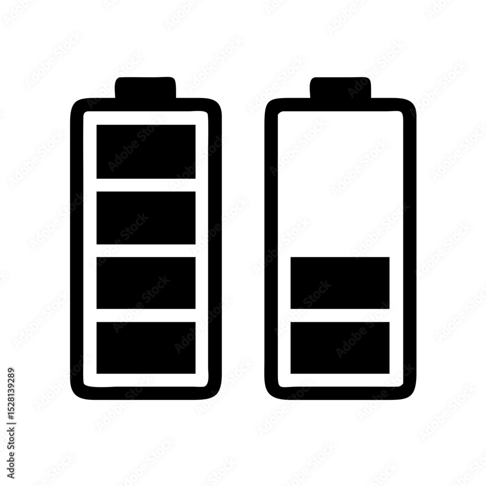 Two Battery Icon One Battery Is Full Or Second Battery Is Low
Two Battery Icon One Battery Is Full Or Second Battery Is Low