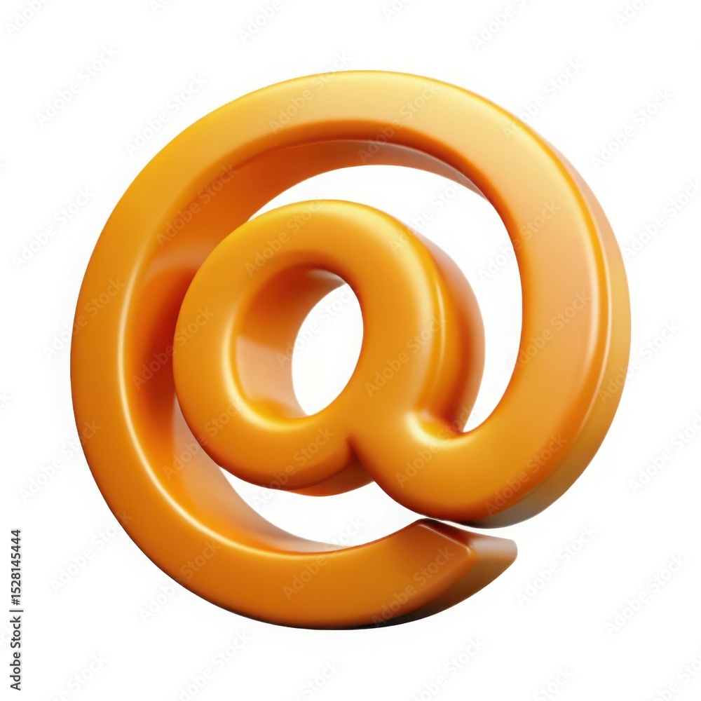 Obraz premium 3d realistic orange at symbol high quality 3d render