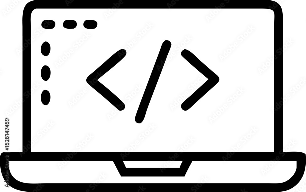 laptop line art laptop line art