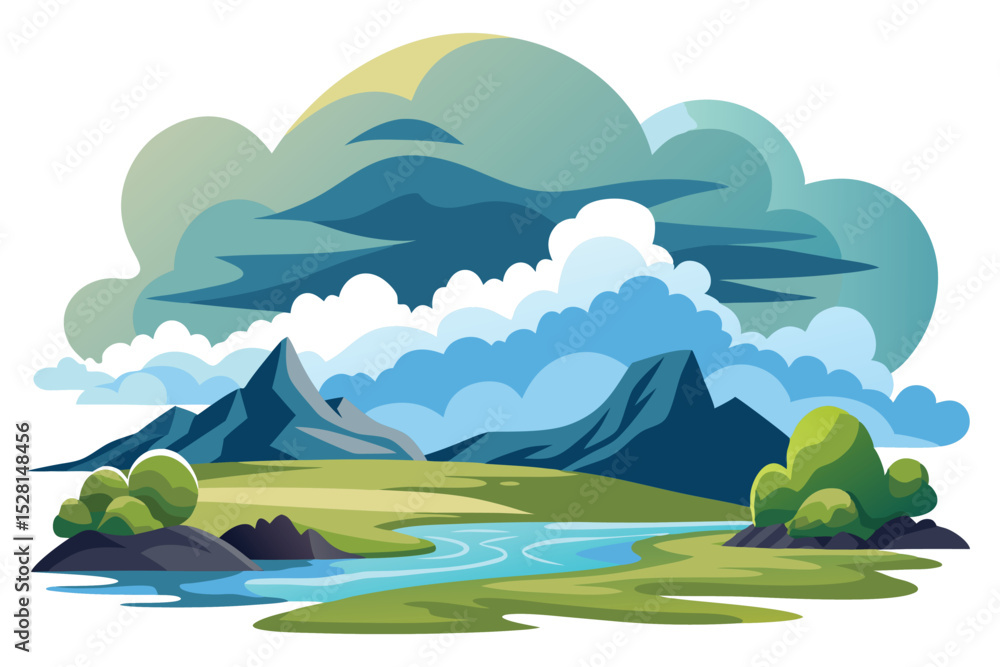 Obraz premium Cloudy landscape