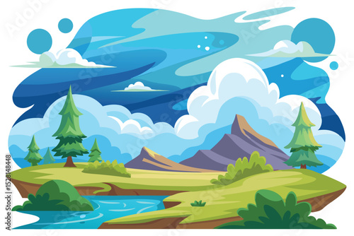 Cloudy landscape