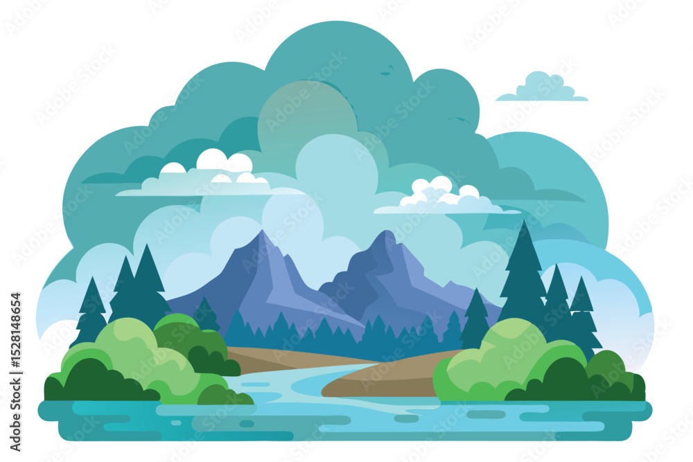 Obraz premium Cloudy landscape