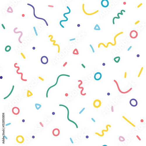 Abstract pattern of colorful shapes and lines (3)