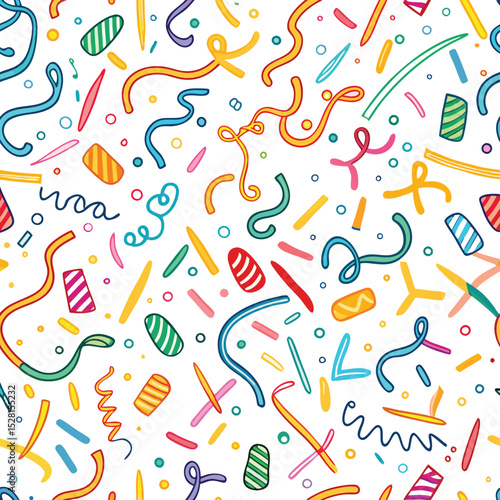 Abstract colorful pattern with various shapes and lines (7)