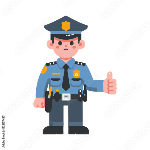 police illustration design