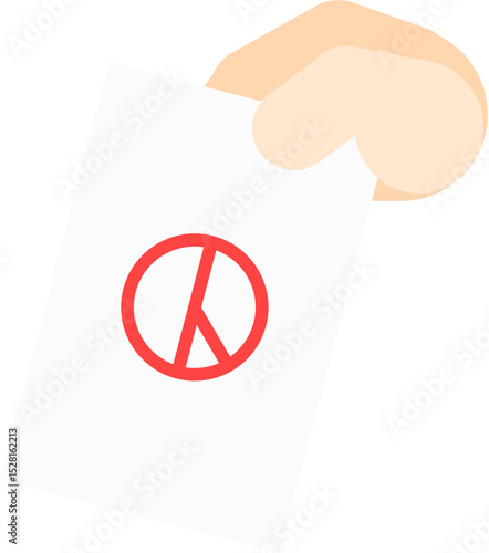 투표 용지를 쥔 손