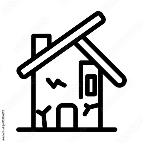 earthquake line icon