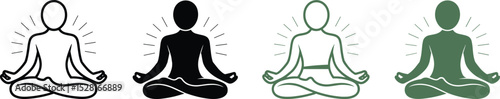 Mindful Meditation Silhouettes: Zen, Yoga, and Spiritual Practices for Inner Peace