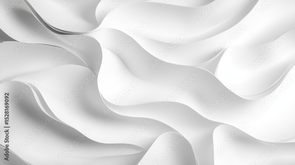 Obraz premium White Abstract Paper Wave Texture