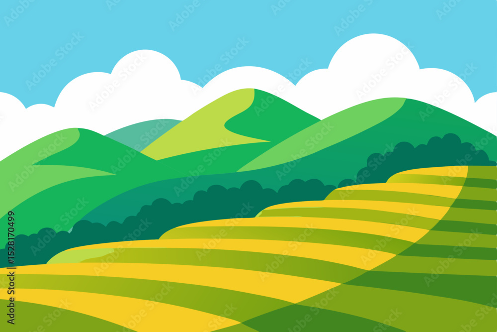 Fototapeta premium landscape with mountains and blue sky