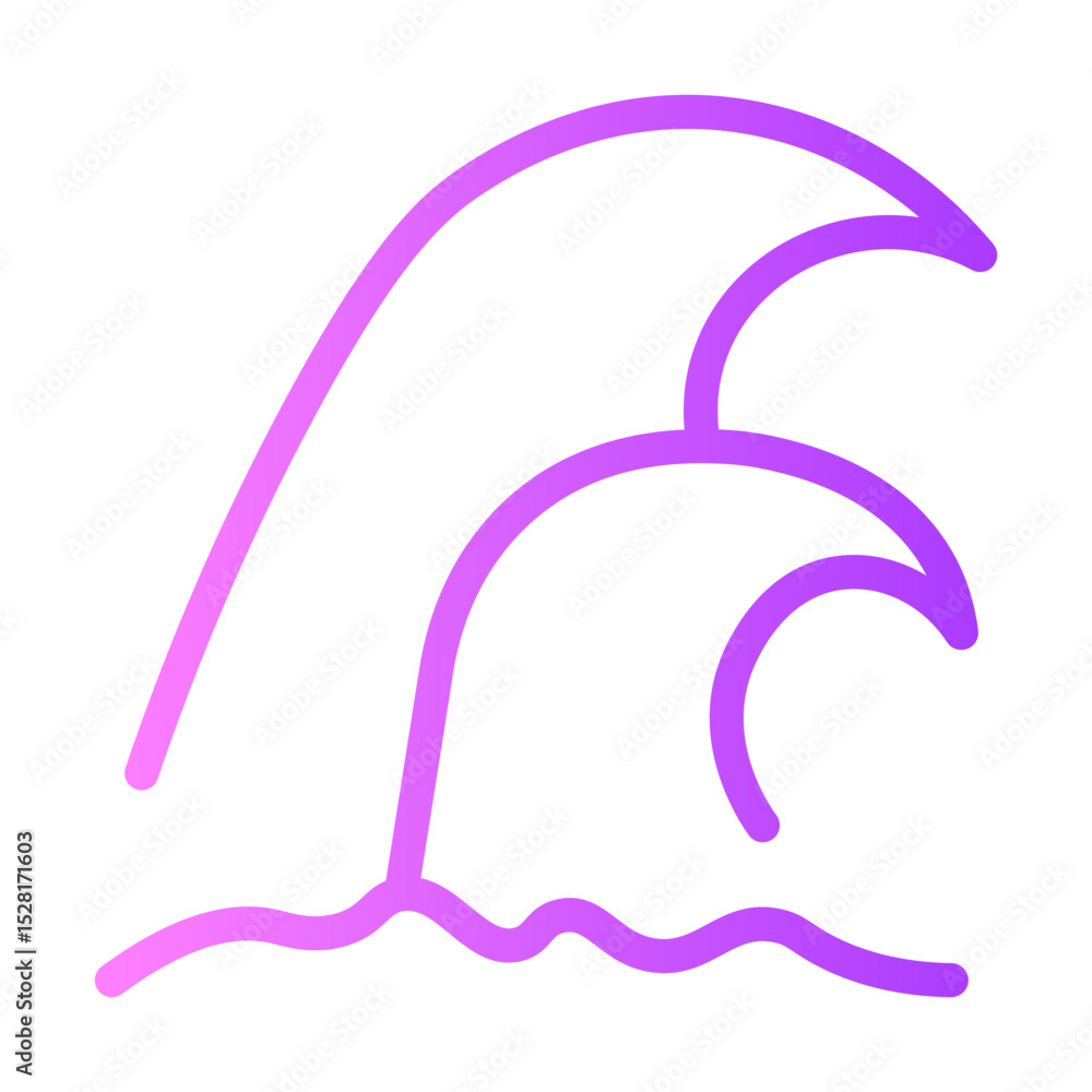 Fototapeta premium tsunami gradient icon
