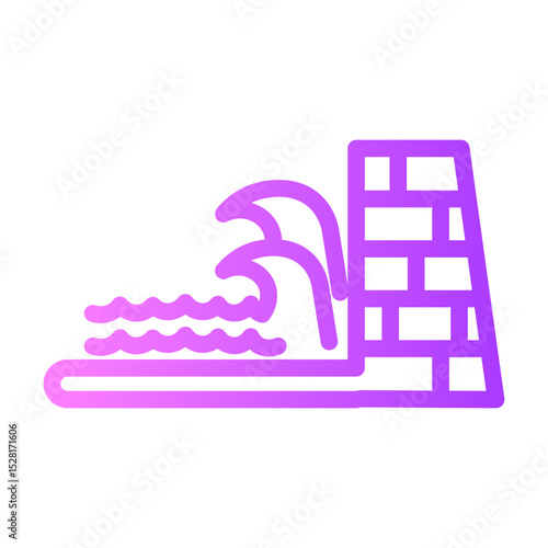 seawall gradient icon