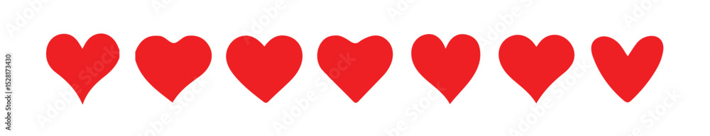 Red love heart icon vector, heart, love, valentine, symbol, romance, vector illustration eps 10. Red love heart icon vector, heart, love, valentine, symbol, romance, vector illustration eps 10.