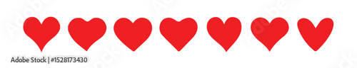 Red love heart icon vector, heart, love, valentine, symbol, romance, vector illustration eps 10.