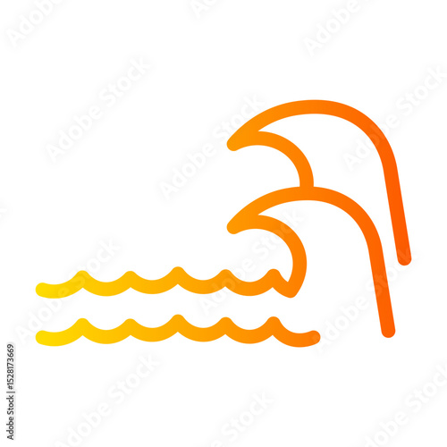 sea waves gradient icon