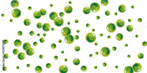 Vitamin B12 messy round pills.