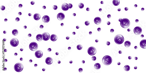 Zinc round capsules scattered randomly.