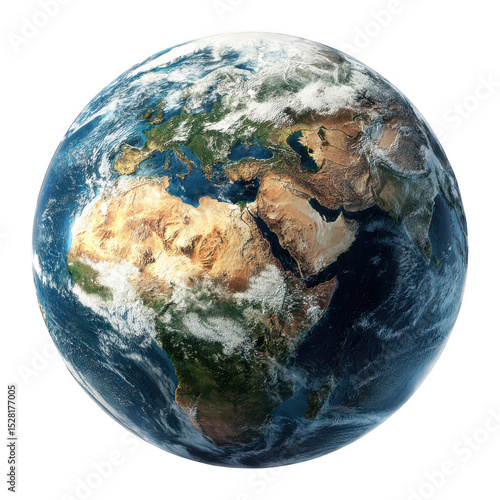 Fototapeta Naklejka Na Ścianę i Meble -  High resolution earth image showing africa and europe