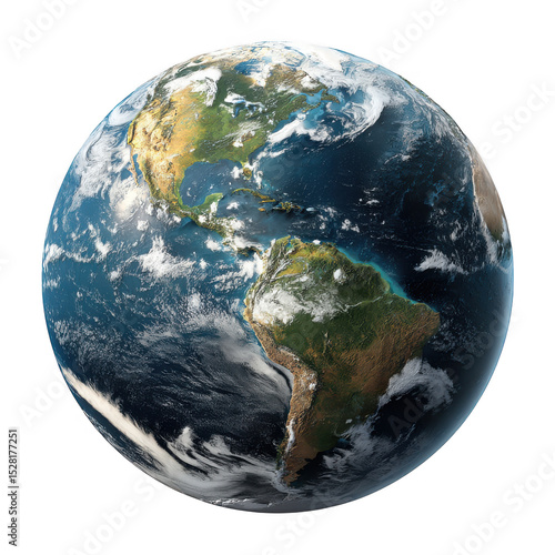 Fototapeta Naklejka Na Ścianę i Meble -  Detailed earth image showing north and south america