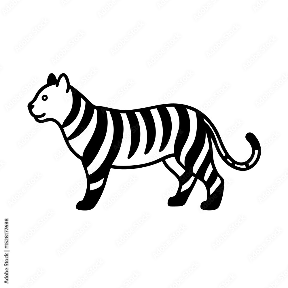 Fototapeta premium white tiger vector