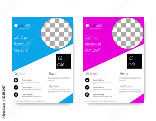 Modern Corporate business flyer template design, digital marketing agency flyer design, a bundle of 2 flayer templates design, And editable vector design. Professional Event, Business