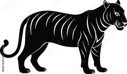 tiger silhouette vector illustration