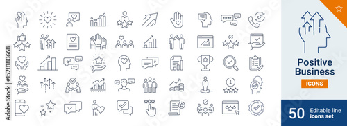 Positive icons Pixel perfect. Success, leader, trophy, ...	
