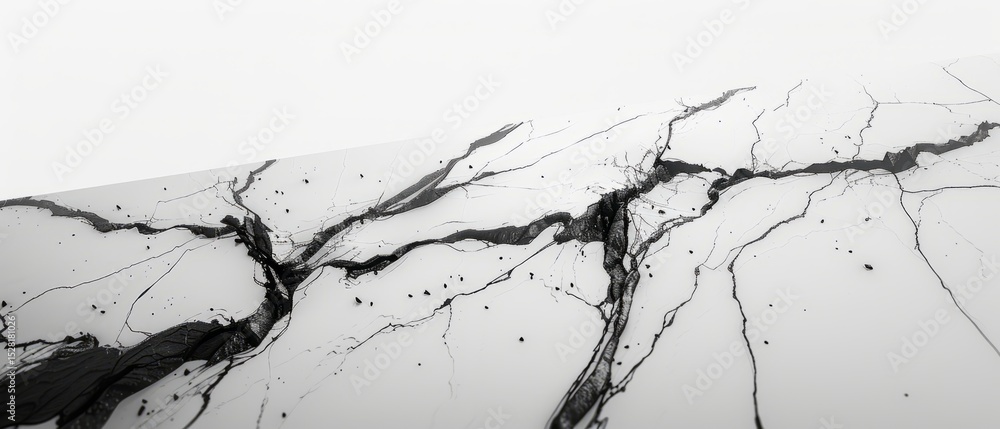 Obraz premium Abstract Black And White Cracks Texture