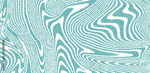 Abstract Trippy Psychedelic Texture. Y2k Geometric Green Pattern. Vector Illustration