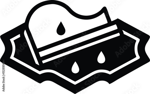  wet wipes silhouette vector