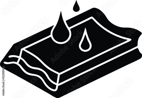  wet wipes silhouette vector