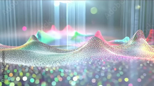 Wallpaper Mural Abstract Digital Landscape: A Symphony of Data Visualization Torontodigital.ca