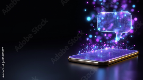 AI Chatbot for Mental Health Support on Tablet Interface at Night