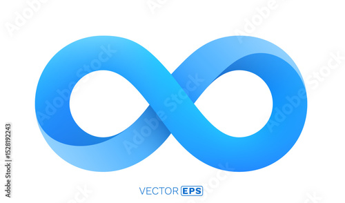 Infinity color icon, sign element graphic. Vector illustration