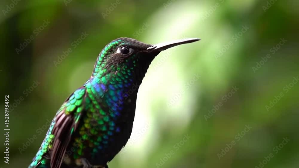 Vibrant hummingbird in flight Vibrant hummingbird in flight