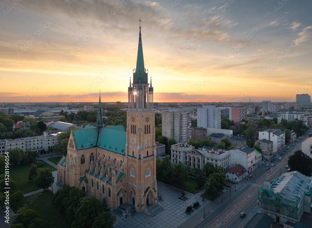 Naklejka premium Łódź miasto Łódź 